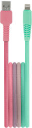 Setty kábel USB - Lightning 1, 5 m 2, 4A KGA-L-1.52420 türkiz-rózsaszín átmenetes