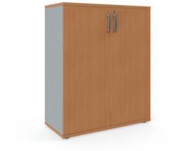 Viva 2 Közepes széles szekrény Viva, 110 x 90 x 42 cm, ajtóval, bükk/szürke