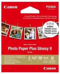 Canon Photo Paper Plus II 2311B070, 265 g/m2, 3.5x3.5", 8.89x8.89cm, 20db, fényes, négyzet, fehér, fotópapír (2311B070)