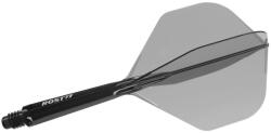 Cuesoul Fluturas si tija darts Cuesoul ROST 77, negru transparent, fluturas Big Standard Wing, tija medie (CS165881)