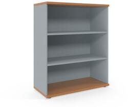 Viva 2 Közepes széles szekrény Viva, 110 x 90 x 42 cm, nyitott polcos, bükk/szürke