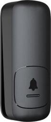 Geti vezeték nélküli nyomógomb a GWDK sorozatú kinetikus csengőkhöz, fekete szín (08820271)