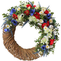  Kék-piros kopogtató ajtódísz 55cm