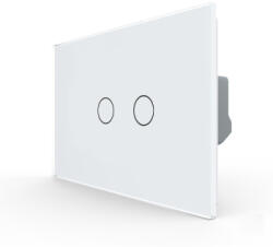 LIVOLO Intrerupator Dublu cu Touch din Sticla LIVOLO - Standard Italian Alb (VL-FC2-2G-3W)