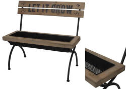  Pad ültethető fém, fa 90x44x81cm