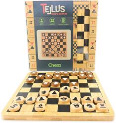 Robetoy Joc de societate Șah din lemn cu dame - Pentru copii (RO26322)