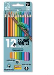 Ars Una Ars Una: Háromszögletű színes ceruza hegyezővel - 12 db-os (5993120000000) - jatekbolt