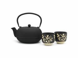 Bredemeijer 235004 Szecsuán Teáskanna 1.0L + 2 db csésze - Fekete / Mintás (235004) (235004)