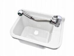 Lavre Mosókamra Mosogató Fehér 50x34x21 Csaptelep Kihúzható Kifolyócső (KGK50-wh)