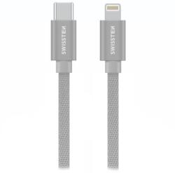 SWISSTEN 71529202 USB-C apa - Lightning apa Adat- és töltőkábel 2m - Szürke (71529202) (71529202)