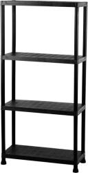 4-Home Műanyag polcos állvány 4 polccal, 60 x 30 x 138 cm