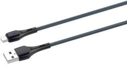 LDNIO LS522 USB-A - Micro USB kábel 2.4A 2m szürke-kék (5905316143616) (LS522 micro) (LS522 micro)