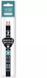 Ars Una Ars Una: Háromszögletű grafitceruza csíkos mintával, 2 db - 2B