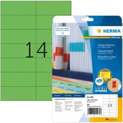 HERMA 5061 Univerzális etikett 105 x 42.3 mm Papír Zöld 280 db Véglegesen tapadó Tintasugaras nyomtató, Lézernyomtató, Színes lézernyomtatás, Másoló, (5061) (5061)