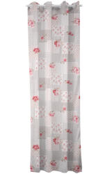 4-Home Patchwork függöny szürke, 140 x 250 cm