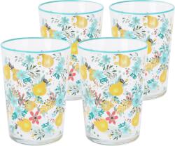 4-Home Flowers & Fruits 4 db-os pohárkészlet 510 ml, kék, kék