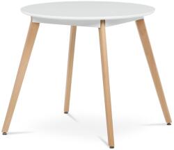 Autronic Kerek étkezőasztal 80 x 80 cm, fehér