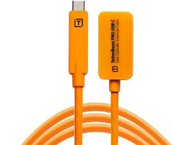 Tether Tools TetherBoost Pro USB-C apa - USB-C anya 3.1 Aktív Hosszabbító Kábel - Narancssárga (5m) (TBPRO3-ORG) (TBPRO3-ORG) - xupe