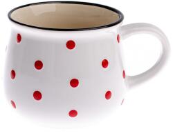 4home Dots kerámia bögre 230 ml, fehér , fehér, 230 ml