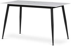 Autronic Étkezőasztal 130 x 70 cm, fehér márvány, világosszürke, M