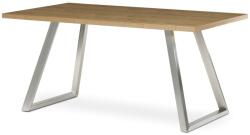 Autronic Silver étkezőasztal 160 x 90 cm, tölgyfa