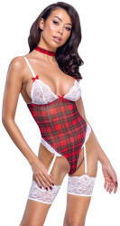 Cottelli Collection Playful Plaid Suspender Body & Choker L