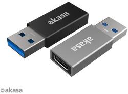 Akasa USB Type-A apa - USB Type-C anya adapter 2db fekete és szürke (AK-CBUB61-KT02) (AK-CBUB61-KT02) (AK-CBUB61-KT02)