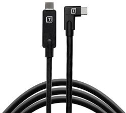 Tether Tools CUC15RT USB-A apa - USB-A apa 90° 3.2 Adat és töltő kábel 4.6m - Fekete (CUC15RT-BLK) (CUC15RT-BLK)
