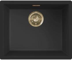 Elleci - Mosogatótálca Zen 105 Keratek K86 Black arany tartozékokkal LKZ10586GLD (LKZ10586GLD)