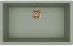 Elleci - Mosogatótálca Zen 130 Keratek K82 Sage Green bronz tartozékokkal LKZ13082BRZ (LKZ13082BRZ)