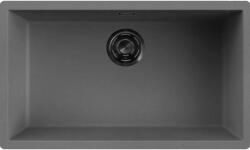 Elleci - Mosogatótálca Zen 130 Keratek K99 Dark Grey fekete tartozékokkal LKZ13099BKM (LKZ13099BKM)