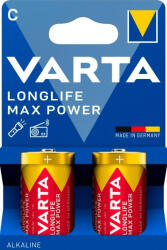 VARTA LONGLIFE MAX POWER bébi/ C/ LR14 elem BL2 (2db-os) - 4714 (4714101422)
