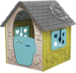  Első házam játszóház bézs-zöld színben 106x98x90cm (456B)