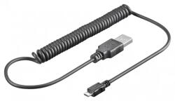Goobay Cablu USB 2.0 A tata - micro USB, 1.5m, spiralat, Goobay (CABLE-USBA-MICROB-1.0SP)