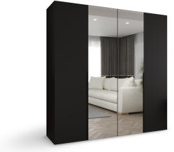  ALICANTE 2 ruhásszekrény 2 200x202x52 - fekete (10000014733)