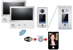 Futura Digital Színes 2 beltéris, WIFI-s videó kaputelefon szett 7 col, érintőgombos kódzárral. FUTURA VDK-47121/611/KP (VDK-47121/611/KP)