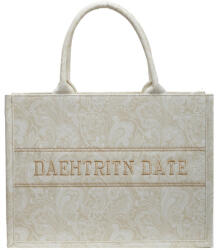 Dollcini Mintás Női Totebag - Nagyméretű Válltáska - Világos fehér (547362)
