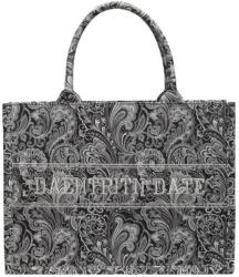 Dollcini Mintás Női Totebag - Nagyméretű Válltáska - fekete (547361)