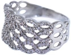Ékszershop Fonott köves fehérarany gyűrű (1204759)