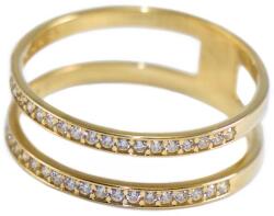 Ékszershop Dupla sorköves arany gyűrű (1276152)