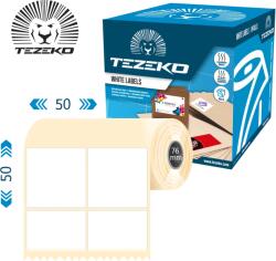 Tezeko 50 mm * 50 mm öntapadós papír etikett címke ( 3000 címke/tekercs ) (P0500005000-031) - cimke-nyomtato