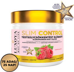 Luxoya - Slim Control - Testsúlycsökkentést elősegítő glükomannán rost italpor - málna ízű - 300g