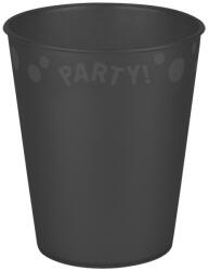  Black, Fekete micro prémium műanyag pohár 250 ml (PNN96497) - decorit