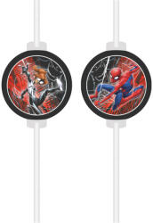Procos Pókember World of Webs papír szívószál, 4 db-os szett FSC (PNN97323) - kidsfashion