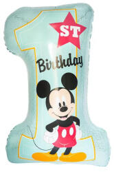 Disney Mickey Blue Első születésnap fólia lufi 71 cm (DPA9916551)