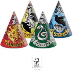  Harry Potter Hogwarts Houses parti kalap, csákó 6 db-os FSC (PNN93372)