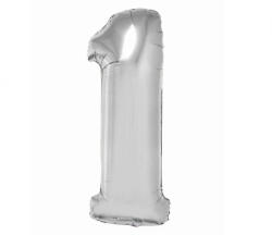  Ezüst 1-es Silver szám fólia lufi 76 cm (MLG144536) - oliviashop