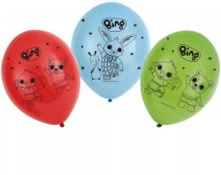 Bing Red léggömb, lufi 6 db-os 11 inch (27, 5cm) (DPA9902136)