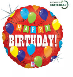  Happy Birthday Party Holo fólia lufi 46 cm (GBB36570H) - oliviashop