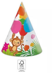  Dzsungel Balloons parti kalap, csákó 6 db-os FSC (PNN93784)